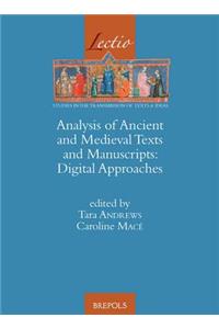 Analysis of Ancient and Medieval Texts and Manuscripts