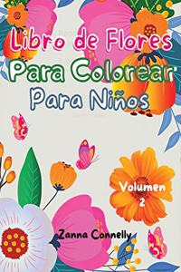 Libro de flores para colorear para niños