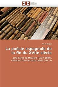 Poésie Espagnole de la Fin Du Xviie Siècle