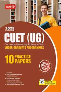 MTG NTA CUET (UG) 10 Practice Test Papers For All Domain (Section - 12 & 3) English Physics Chemistry Biology Mathematics & General Test With Previous Years Solved Question Papers | Entrance Exam Prep [Paperback] MTG Editorial Board