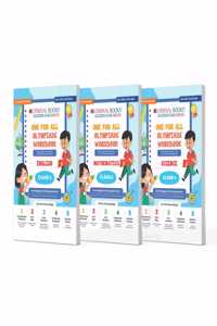 Oswaal One For All Olympiad Workbook Class 4 (Set of 3 Books) Maths, Science & English For 2024-25 Exam