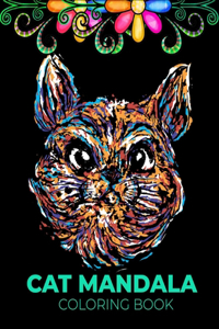 Cat mandala coloring book