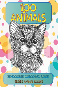 Zendoodle Coloring Book Series Animal Books - 100 Animals