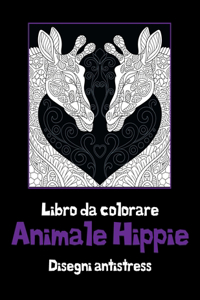 Animale Hippie - Libro da colorare - Disegni antistress