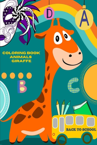 coloring book animals giraffe