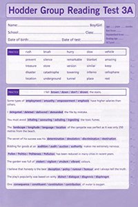 Hodder Group Reading Tests (HGRT) II: Test 3, Form A
