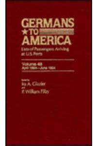 Germans to America, Apr. 15, 1884-June 30, 1884