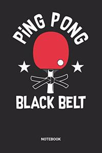 Ping Pong Black Belt Notebook