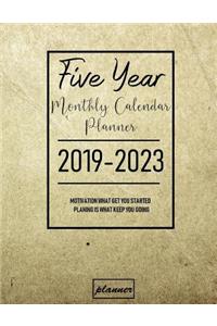 2019-2023 Five Year Monthly Calendar Planner