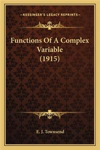 Functions of a Complex Variable (1915)