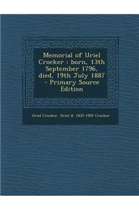 Memorial of Uriel Crocker