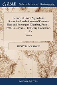REPORTS OF CASES ARGUED AND DETERMINED I