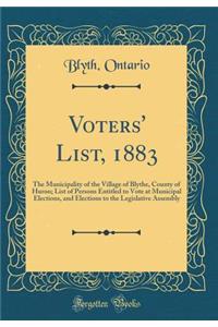Voters' List, 1883