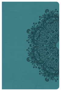NKJV Large Print Compact Reference Bible, Teal LeatherTouch