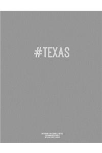 Notebook for Cornell Notes, 120 Numbered Pages, #TEXAS, Grey Cover