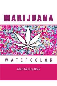 Marijuana Watercolor Adult Coloring Book