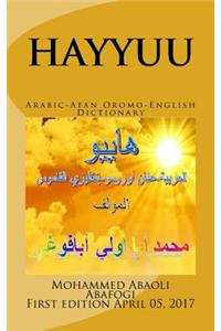 HAYYUU Arabic-Afan Oromo-English Dictionary