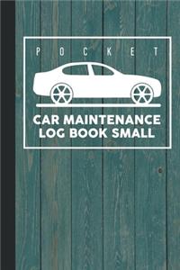 Pocket Car Maintenance Log Book Small