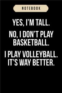 Volleyball Journal Notebook