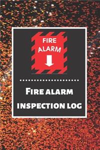 Fire alarm inspection log