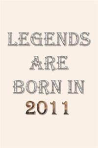 Legends Are Born In 2011 Notebook