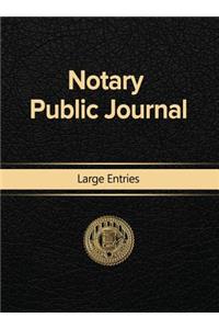 Notary Public Journal Large Entries
