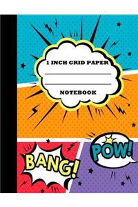 1 Inch Grid Paper Notebook