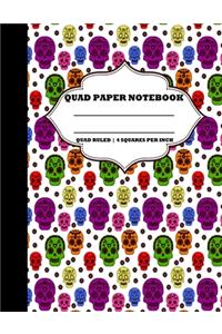 Quad Paper Notebook. Quad Ruled-4 Squares Per Inch