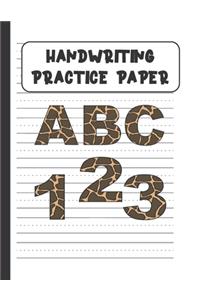 Handwriting Practice Paper ABC