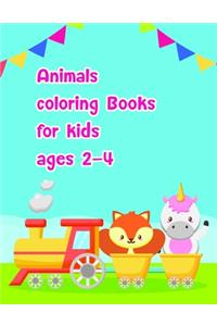 Animals coloring books for kids ages 2-4