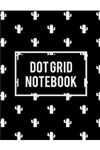 Dot Grid Notebook: Pretty Black Design, 8.5