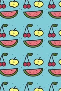 Fruits Blue and Pink Writing Journal