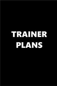 2019 Weekly Planner School Theme Trainer Plans Black White 134 Pages