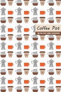 Coffee Pot Blank Dot Grid Notebook