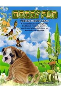Doggy Fun Coloring Book for Adults