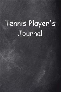 Tennis Player's Journal Chalkboard Design