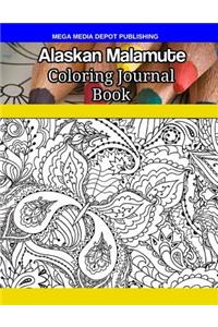 Alaskan Malamute Coloring Journal Book