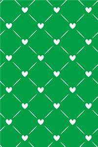Journal Notebook White Quilted Hearts Pattern 7