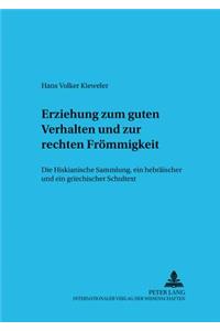 Erziehung Zum Guten Verhalten Und Zur Rechten Froemmigkeit