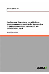 Analyse und Bewertung verschiedener Kostenmanagementansätze im Rahmen des Projektmanagements, dargestellt am Beispiel einer Bank