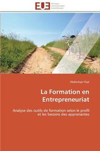 La Formation En Entrepreneuriat