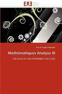 Mathematiques Analyse III