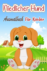 Niedlicher Hund Ausmalbuch Für Kinder