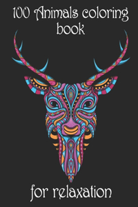 100 Animals coloring book for relaxation