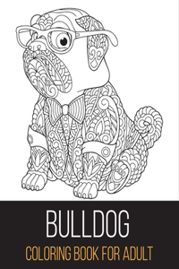 Bulldog coloring book for adult