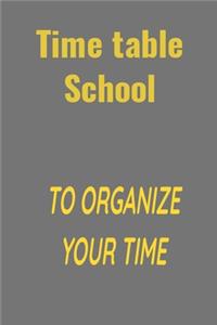 Time table school