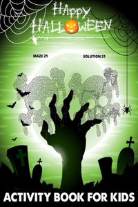 Happy Halloween Activity Book For Kids