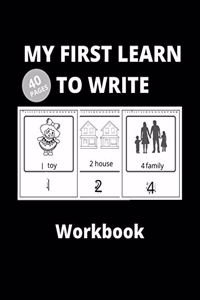 my first learn to write workbook For Preschoolers