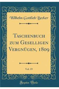 Taschenbuch Zum Geselligen VergnÃ¼gen, 1809, Vol. 19 (Classic Reprint)