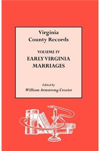 Early Virginia Marriages